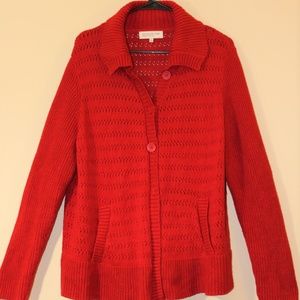 CLEARANCE 👌Jones New York Red Button Down Sweater